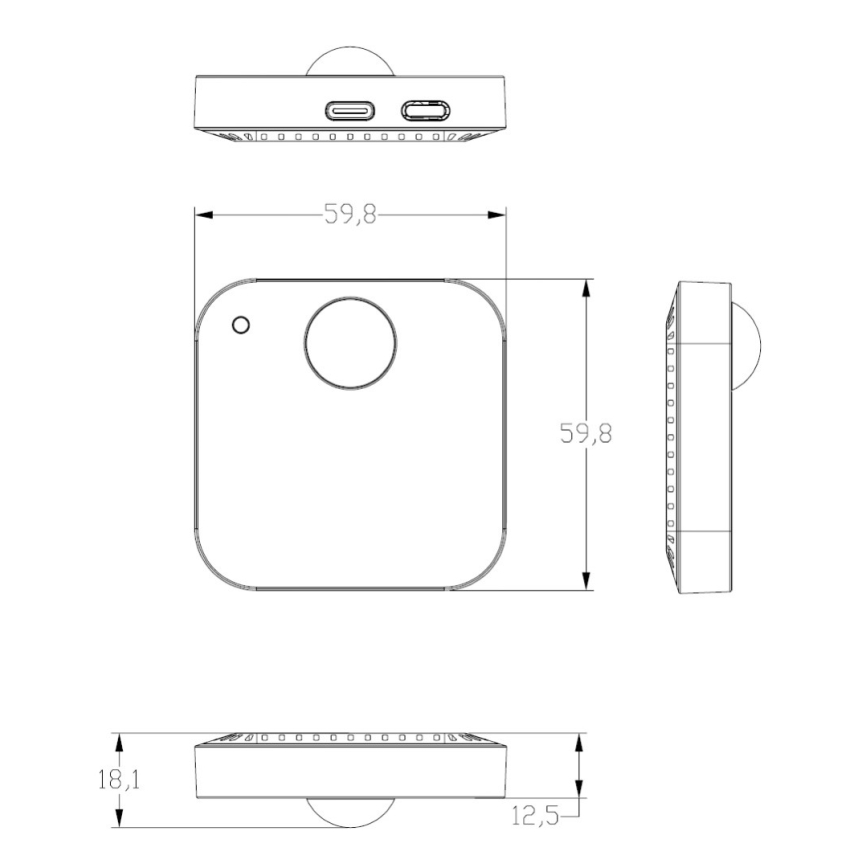 Immax NEO 07530L - Pametni PIR, senzor prisotnosti in osvetlitve USB/5V