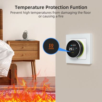 Immax NEO 07534L - Termostat za talno ogrevanje SMART 230V/3A Wi-Fi Tuya