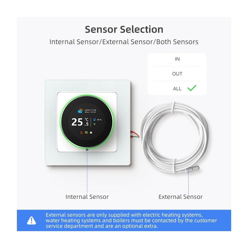 Immax NEO 07534L - Termostat za talno ogrevanje SMART 230V/3A Wi-Fi Tuya