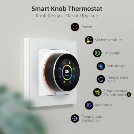 Immax NEO 07534L - Termostat za talno ogrevanje SMART 230V/3A Wi-Fi Tuya