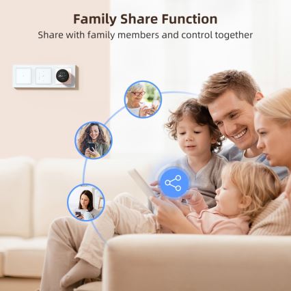 Immax NEO 07539L - Pametno stikalo z dvema tipkama 230V Wi-Fi Tuya