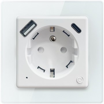Immax NEO 07544L - Pametna vtičnica E 16A/230V + 1x USB-A + 1x USB-C PD 20W Wi-Fi