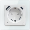 Immax NEO 07552L - Pametna vtičnica F 16A/230V + 1xUSB-A+1xUSB C PD 20W Tuya