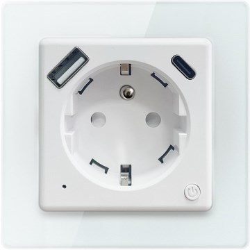 Immax NEO 07553L - Pametna vtičnica E 16A/230V + 1xUSB-A+1xUSB C PD 20W
