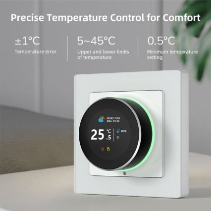 Immax NEO 07555L - Pametni termostat za električno talno ogrevanje 230V/16A, združljiv s Tuya
