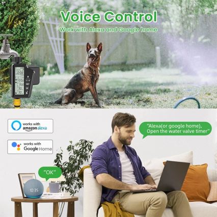 Immax NEO 07556L - Ventil za zalivanje 4xAA IP65 Wi-Fi Tuya