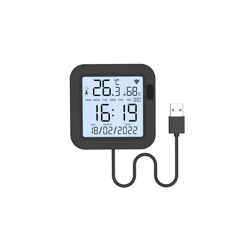 Immax NEO 07559L - Krmilnik s senzorjem temperature in vlage, 5 V, Wi-Fi