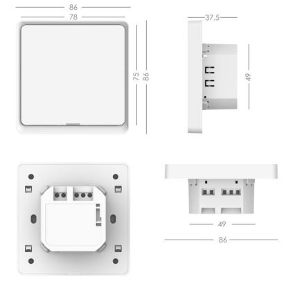 Immax NEO 07569L - Stikalo 1-gumb SMART 230V Wi-Fi Tuya