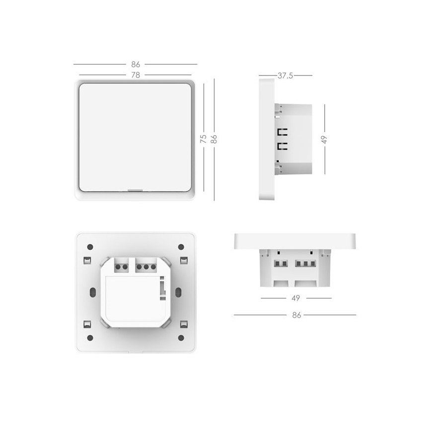 Immax NEO 07569L - Stikalo 1-gumb SMART 230V Wi-Fi Tuya