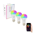 Immax NEO 07712C - SET 3x LED RGB+CCT Zatemnitvena žarnica NEO LITE Wi-Fi Smart E27/9W/230V 2200-6500K