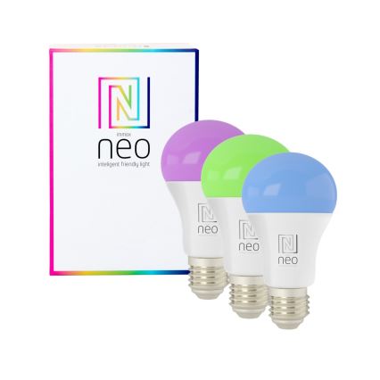 Immax NEO 07712CDO - SET 3x LED RGB+CCT Zatemnitvena žarnica E27/9W/230V Wi-Fi Tuya + Daljinski upravljalnik