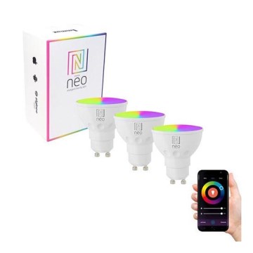 Immax NEO 07724C - SET 3x LED RGB+CCT Zatemnitvena žarnica GU10/4,8W/230V 2700K Wi-Fi Tuya