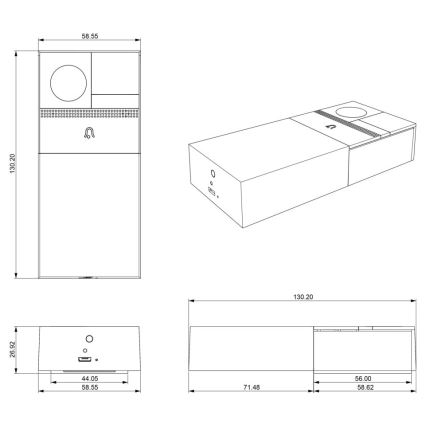 Immax NEO 07728L - Video zvonec NEO LITE Smart Wi-Fi Tuya IP54