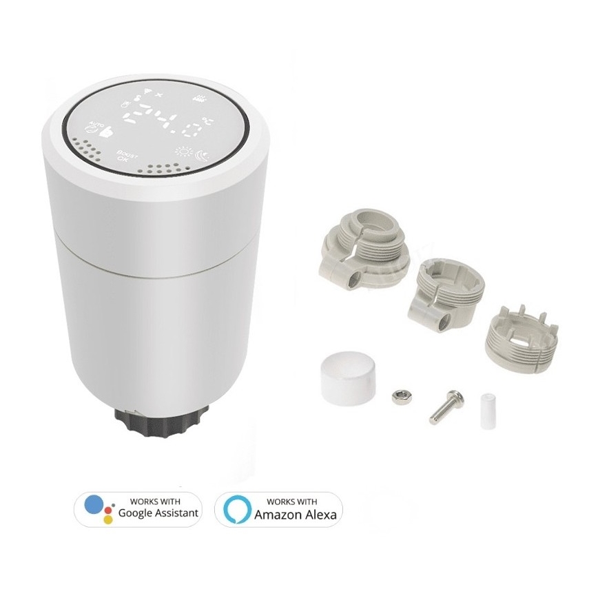 Immax NEO 07732B - SET 2x Termostatska glava + BRIDGE PRO v2 2xAA/3V Tuya
