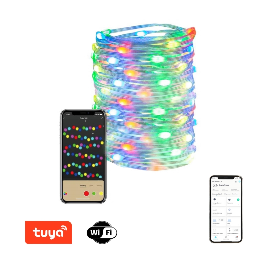 Immax NEO 07736L - LED RGB Zatemnitveni zunanji trak NEO LITE LED/8,4W/230V 16 m IP44 Wi-Fi Tuya