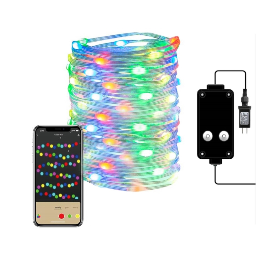 Immax NEO 07736L - LED RGB Zatemnitveni zunanji trak NEO LITE LED/8,4W/230V 16 m IP44 Wi-Fi Tuya