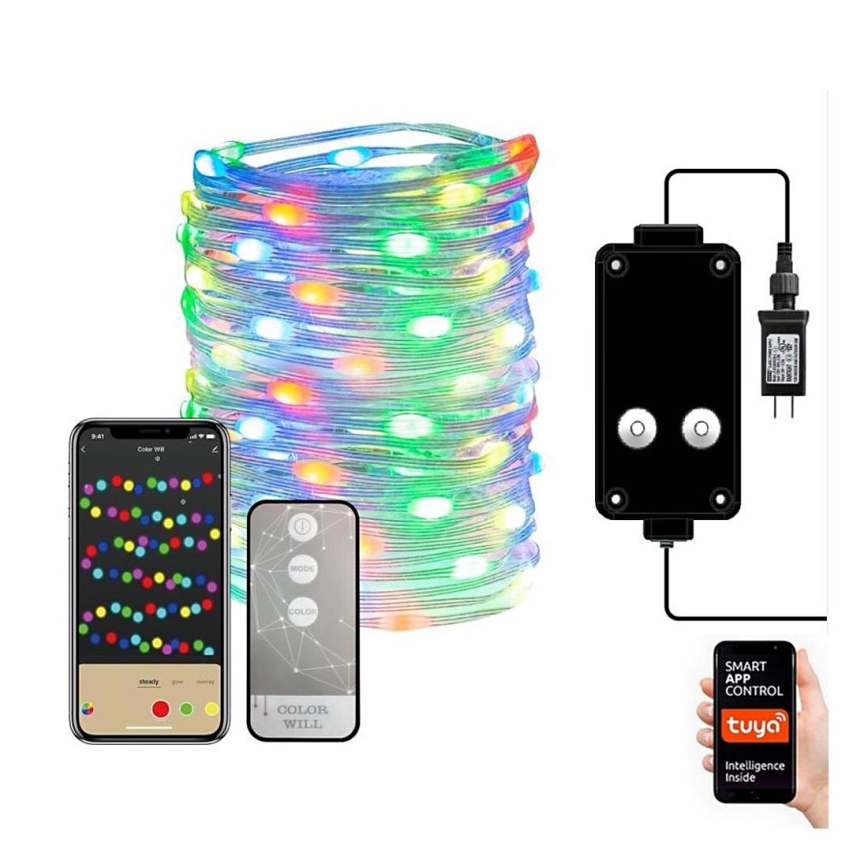 Immax NEO 07736L - LED RGB Zatemnitveni zunanji trak NEO LITE LED/8,4W/230V 16 m IP44 Wi-Fi Tuya