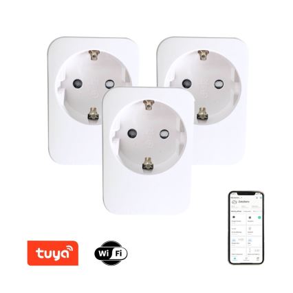 Immax NEO 07761C - SET 3x Pametna vtičnica NEO LITE 3680W/230V/16A Wi-Fi Tuya