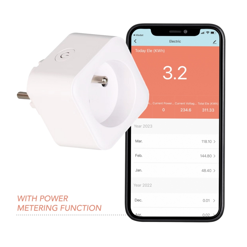 Immax NEO 07762L - Pametna vtičnica NEO LITE 3680W/230V/16A Wi-Fi Tuya
