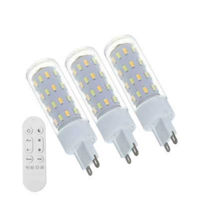 Immax NEO 07763CDO - Komplet 3x zatemnjivih LED CCT žarnic G9/4W/230V Wi‑Fi Tuya + daljinski upravljalnik