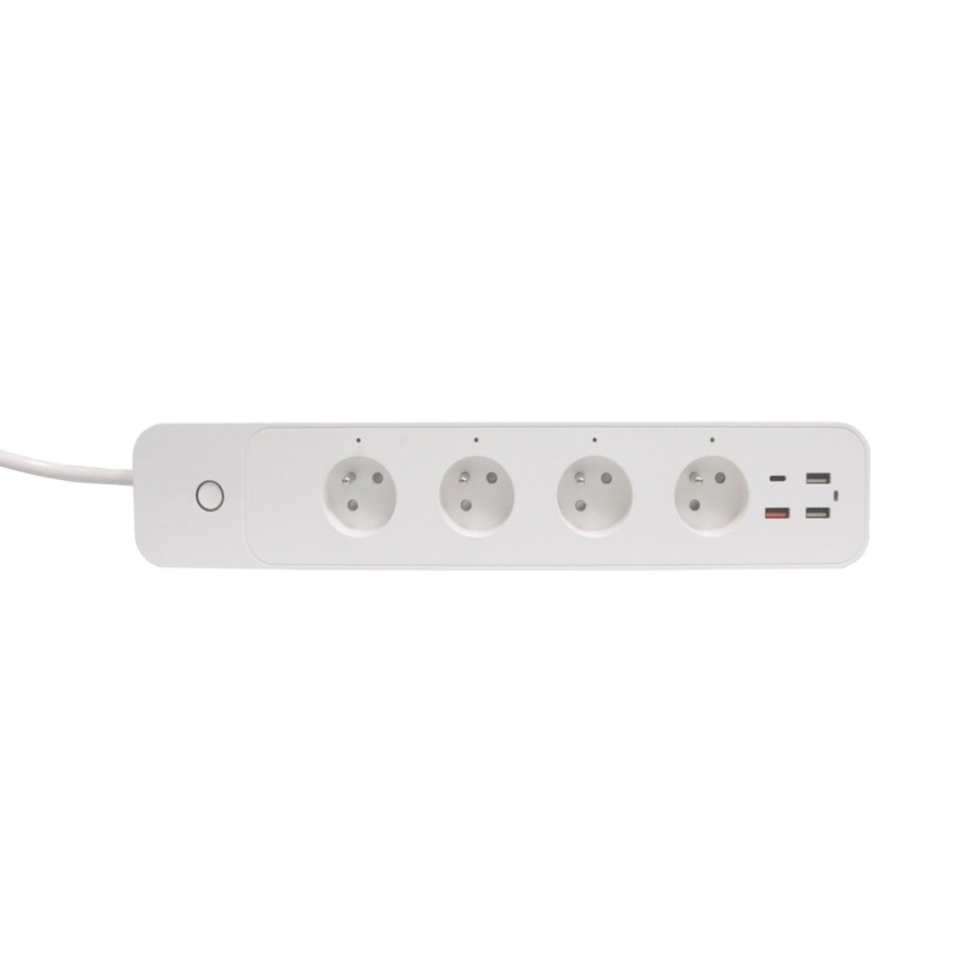 Immax NEO 07771L- Podaljšek NEO LITE Smart 4AC+3xUSB+1xUSB C Wi-Fi Tuya