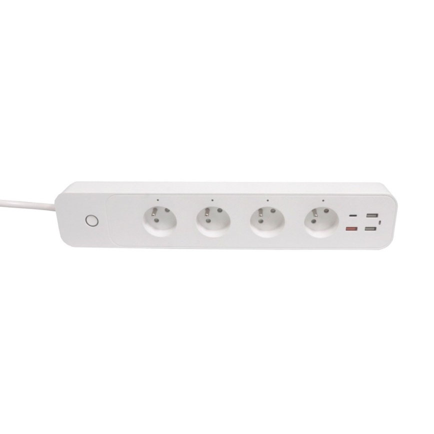 Immax NEO 07771L- Podaljšek NEO LITE Smart 4AC+3xUSB+1xUSB C Wi-Fi Tuya