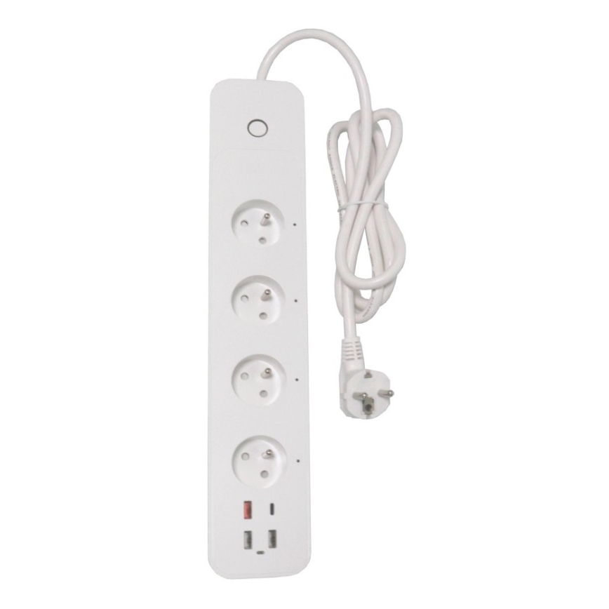 Immax NEO 07771L- Podaljšek NEO LITE Smart 4AC+3xUSB+1xUSB C Wi-Fi Tuya