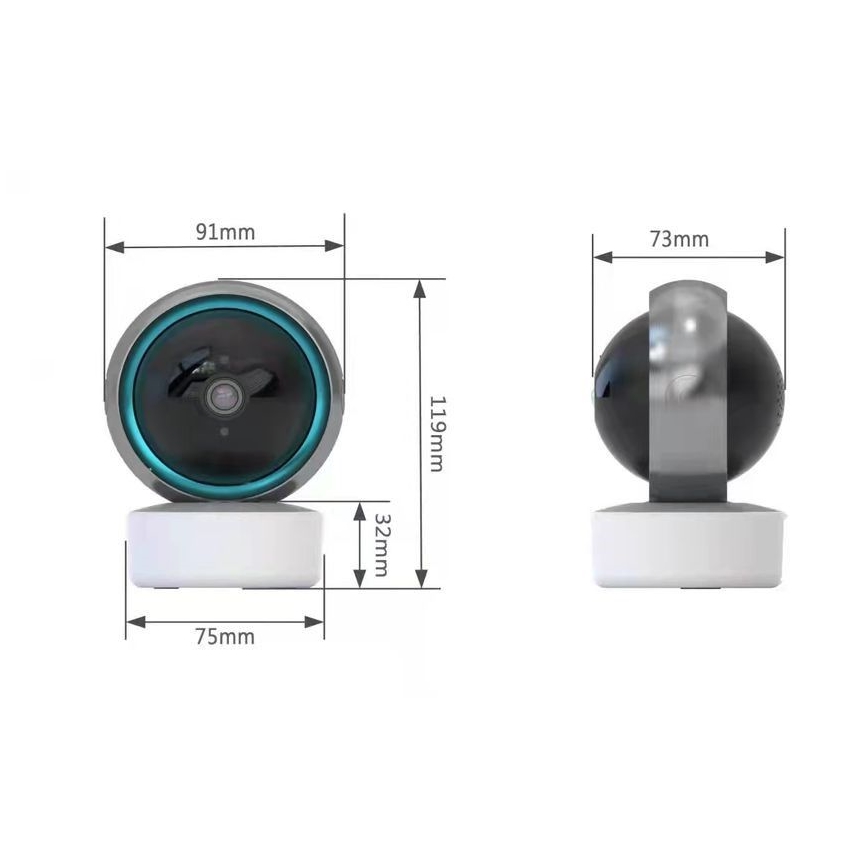 Immax NEO 07781L - Pametna notranja kamera EYE NEO LITE 355° P/T 5MP Wi-Fi Tuya
