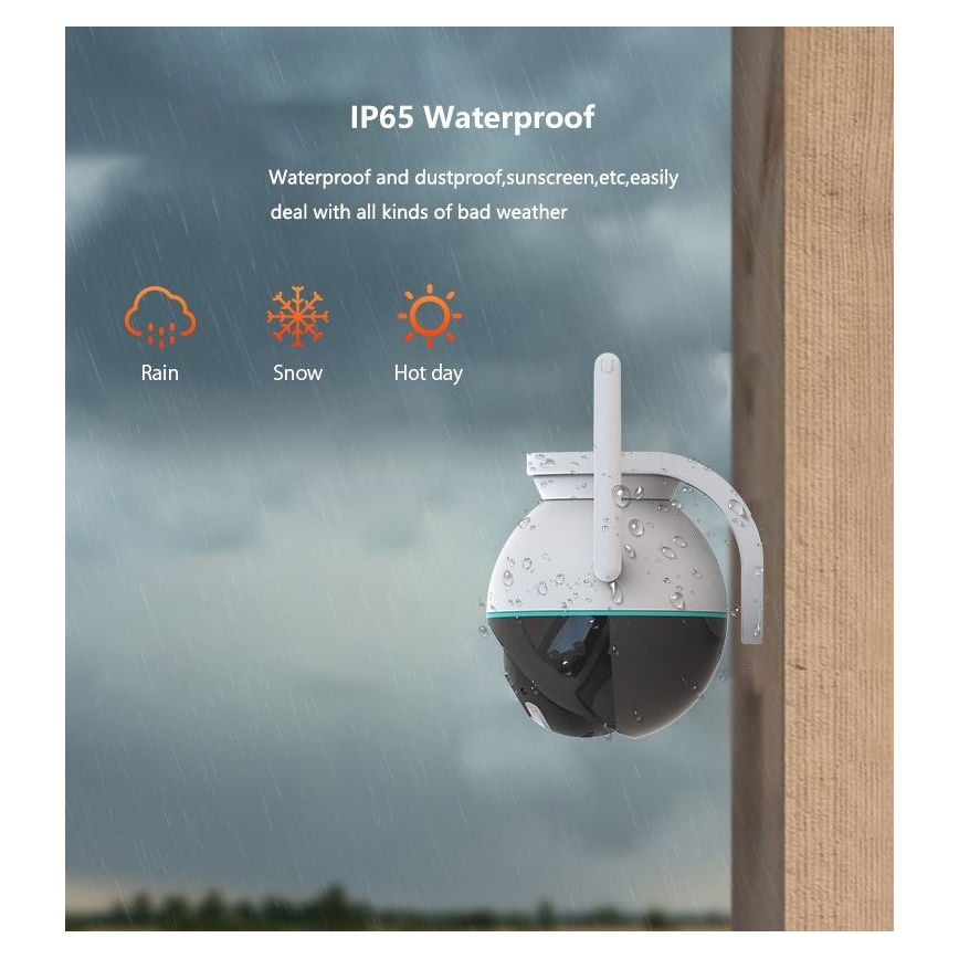 Immax NEO 07782L - Pametna zunanja kamera s senzorjem BALL 355° P/T 4MP IP65 Wi-Fi Tuya