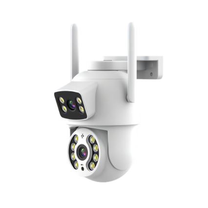 Immax NEO 07783L - Pametna zunanja kamera s senzorjem DOUBLE 355° P/T 2x2MP IP65 Wi-Fi Tuya