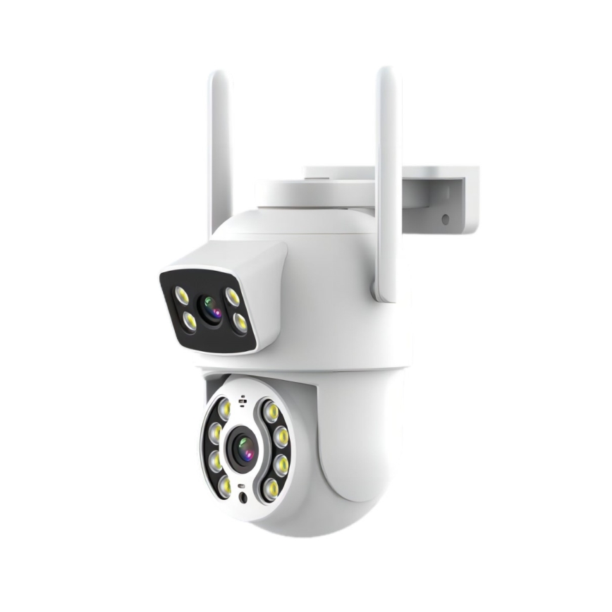 Immax NEO 07783L - Pametna zunanja kamera s senzorjem DOUBLE 355° P/T 2x2MP IP65 Wi-Fi Tuya