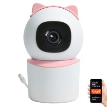 Immax NEO 07789L - Pametna kamera s senzorjem 355° 50° P/T 4MP Wi-Fi Tuya roza