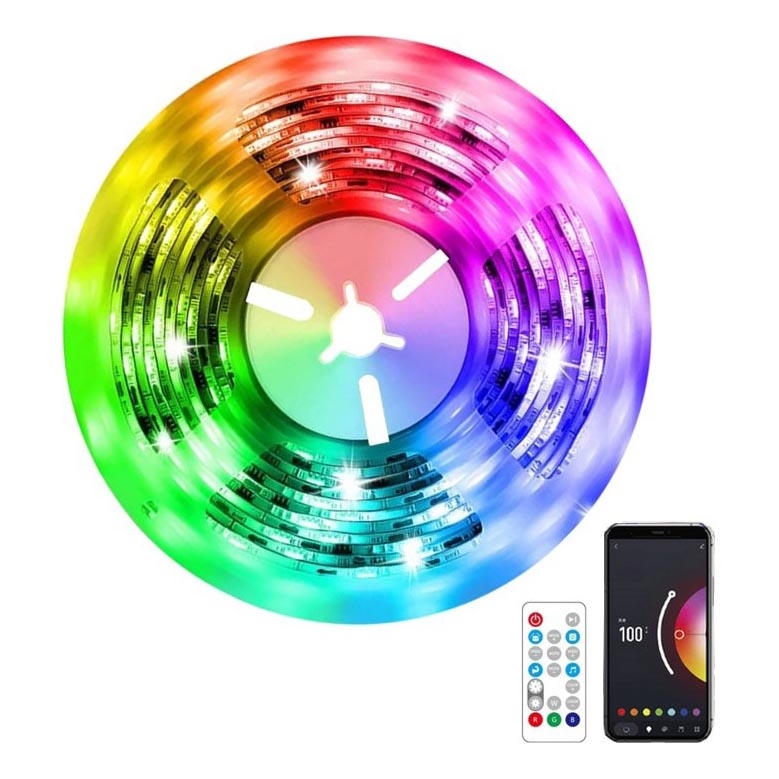 Immax NEO 07791L - LED RGB Zatemnitveni trak NEO LITE LED/18W/230V 5m IP65 MUSIC Wi-FI Tuya + Daljinski upravljalnik