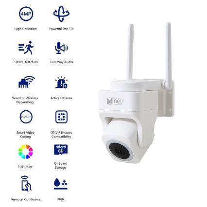 Immax NEO 07793L - Pametna zunanja kamera s senzorjem CUBE 4MP 5V IP65 Wi-Fi Tuya