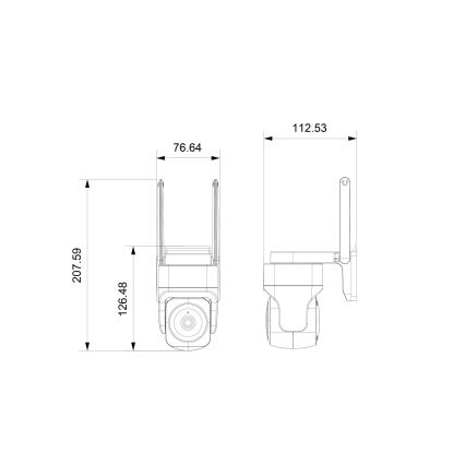 Immax NEO 07793L - Pametna zunanja kamera s senzorjem CUBE 4MP 5V IP65 Wi-Fi Tuya
