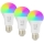 Immax NEO 07794CDO - Komplet 3x zatemnjevalnih LED žarnic RGB+CCT E27/14W/230V 2700K-6500K Tuya Wi-Fi + daljinski upravljalnik