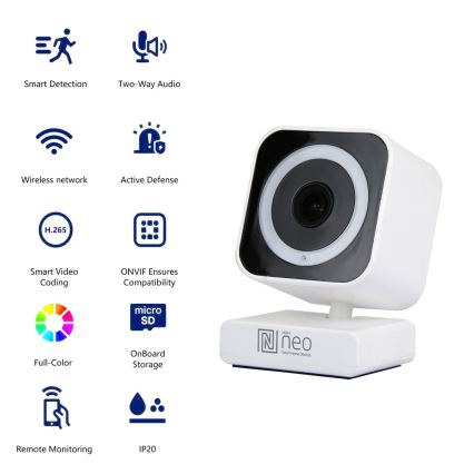 Immax NEO 07796L-Pametna notranja kamera s senzorjem LITTLE CUBE 3MP 5V Wi-Fi Tuya