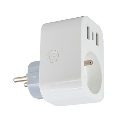 Immax NEO 07799L - Pametna razdelilna vtičnica 16A/230V + 2x USB + 1x USB-C Wi-Fi Tuya