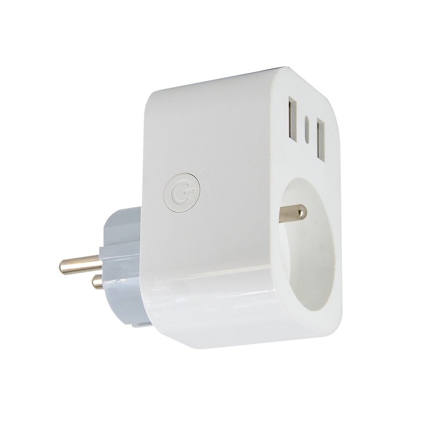 Immax NEO 07799L - Pametni razdelilnik vtičnic 16A/230V + 2xUSB+1xUSB C Wi-Fi Tuya