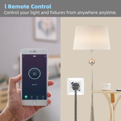 Immax NEO 07801L - Pametna vtičnica 16A/230V + 1xUSB-A+1xUSB C Tuya