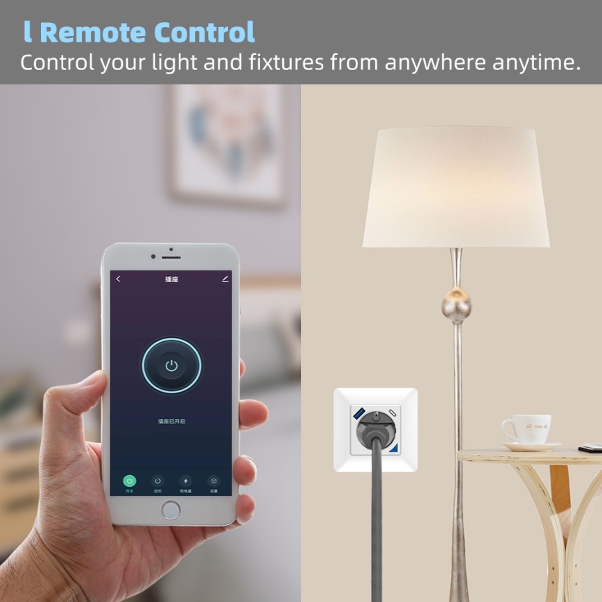 Immax NEO 07801L - Pametna vtičnica 16A/230V + 1xUSB-A+1xUSB C Tuya