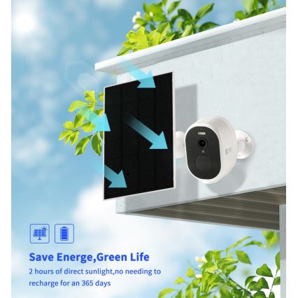 Immax NEO 07802L - Pametna zunanja solarna kamera s senzorjem BARREL 5000 mAh Wi-Fi Tuya IP65