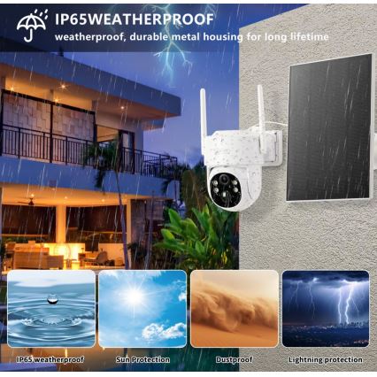 Immax NEO 07804L - Pametna zunanja solarna kamera s senzorjem 9000 mAh Wi-Fi Tuya IP65