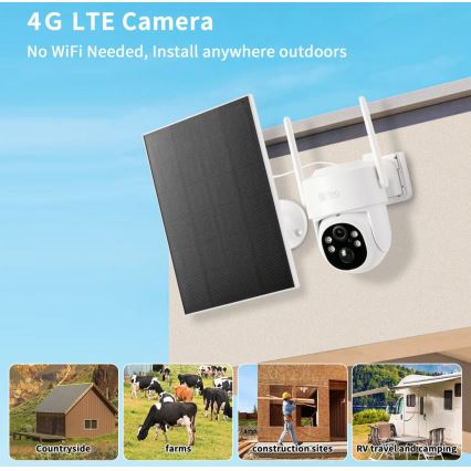 Immax NEO 07804L - Pametna zunanja solarna kamera s senzorjem 9000 mAh Wi-Fi Tuya IP65
