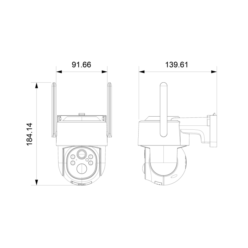 Immax NEO 07804L - Pametna zunanja solarna kamera s senzorjem, 9000 mAh, Wi-Fi, Tuya, IP65