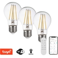 Immax NEO 07806CDO - Komplet 3x LED CCT zatemnjivih žarnic E27/7,3W/230V Tuya Wi-Fi + daljinski upravljalnik
