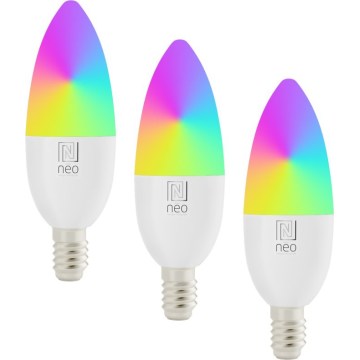 Immax NEO 07808C - Komplet 3x LED RGB+CCT zatemnjevalnih žarnic E14/4,8W/230V