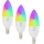 Immax NEO 07808C - Komplet 3x LED RGB+CCT zatemnjiva žarnica E14/4,8W/230V Wi-Fi Tuya