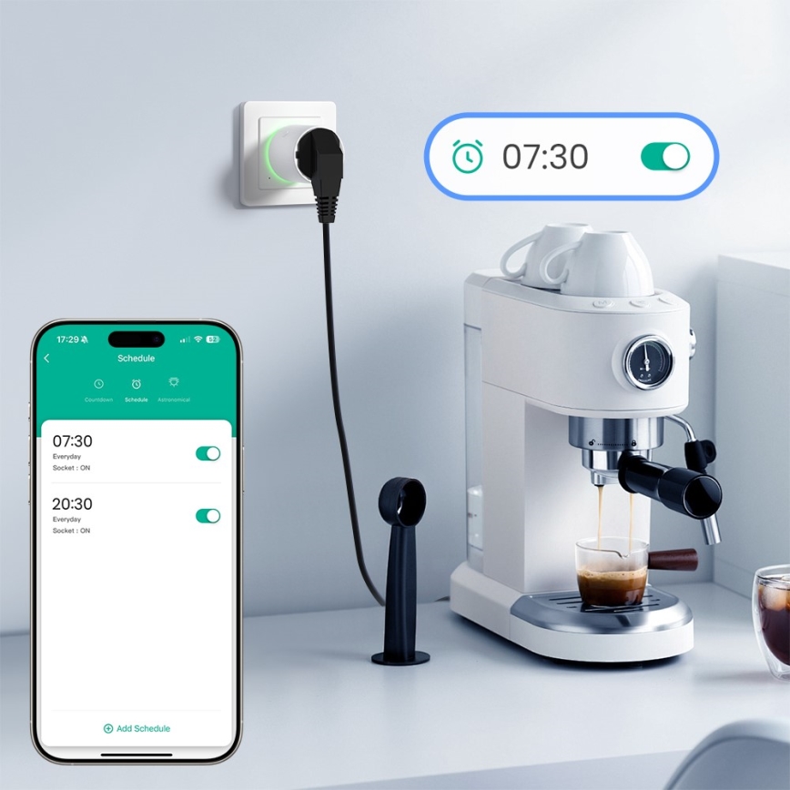 Immax NEO 07812L - Pametna vtičnica E 3500W Tuya Wi-Fi