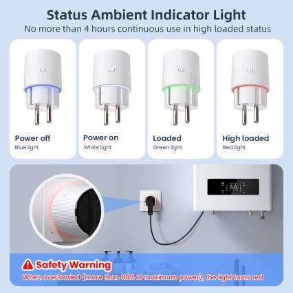 Immax NEO 07812L - Pametna vtičnica E 3500W Tuya Wi-Fi